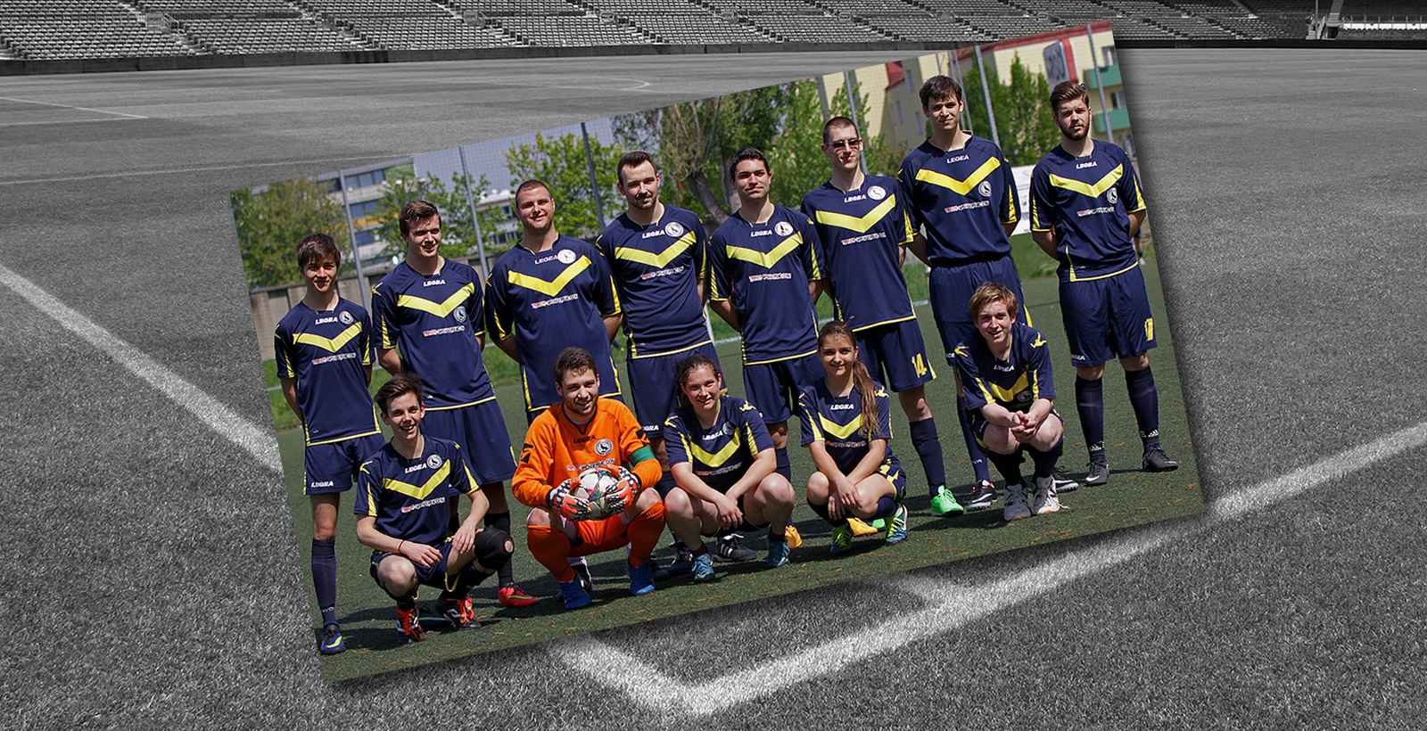 Die Mannschaft der Vienna Wolves